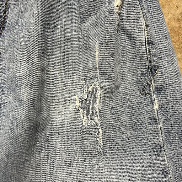 Vintage Y2k Unionbay Baggy Distressed Flared Jeans 34x32 - Picture 2 of 7